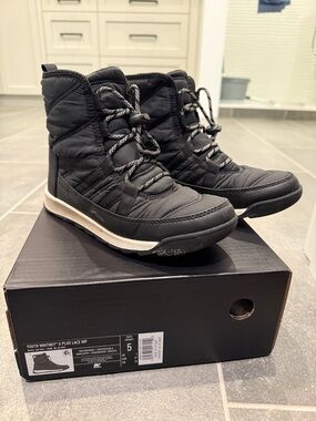 Sorel Youth Whitney III Lace WP - Black Winter Ankle Boots